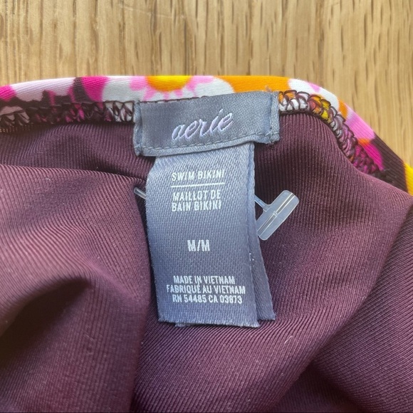 NWOT AERIE FLORAL BIKINI BOTTOMS - M - Picture 6 of 9
